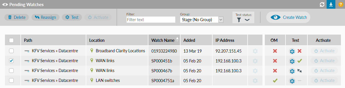 Pending Watches - Highlight Help